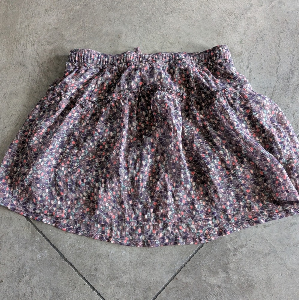 American Eagle Outfitters Floral Tiered Ruffle Skirt XS/TP Drawstring Waist Boho